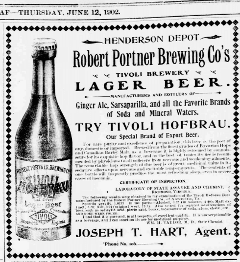 Portner 1902 Tivoli Brewery Lager Beer 1